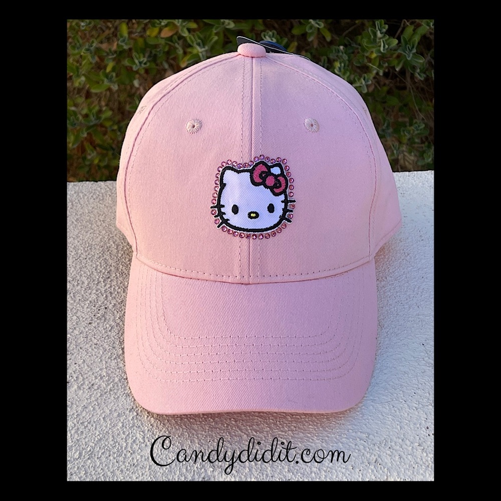 NWT Handmade Candy Did It! Adorable Hello Kitty Twinkling Ball Cap